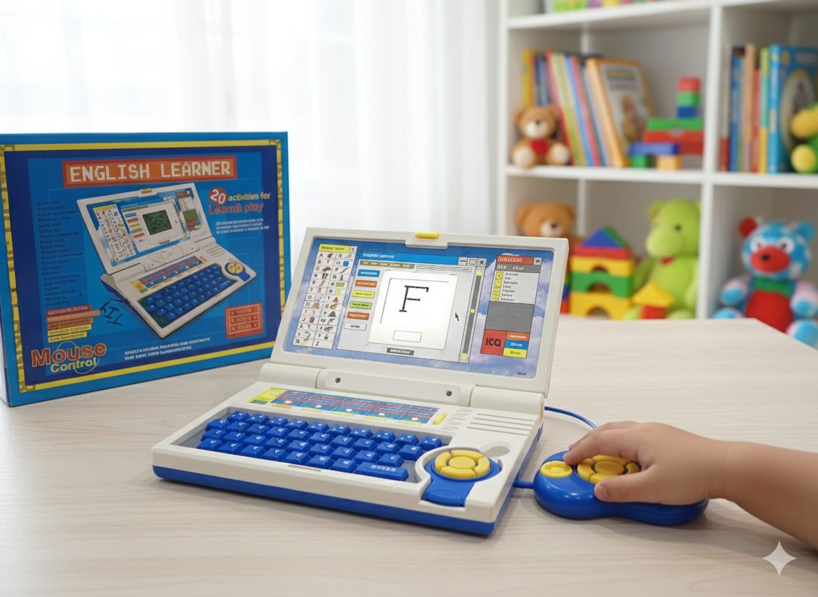 “English Learner Kids Laptop with Mouse Control – Fun Learning Toy”